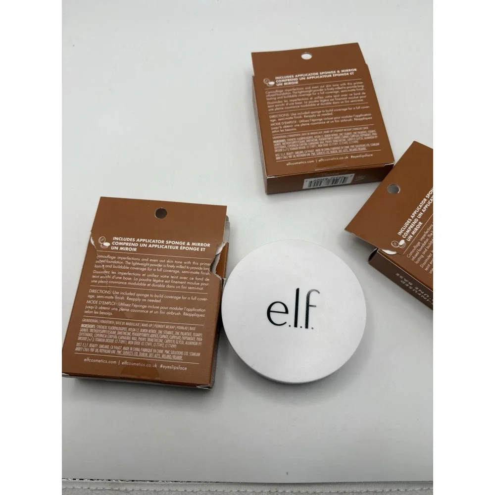 New 3x elf Camo‎ Powder Foundation .28oz 8g Tan 460 W Bronze Lot Of 3